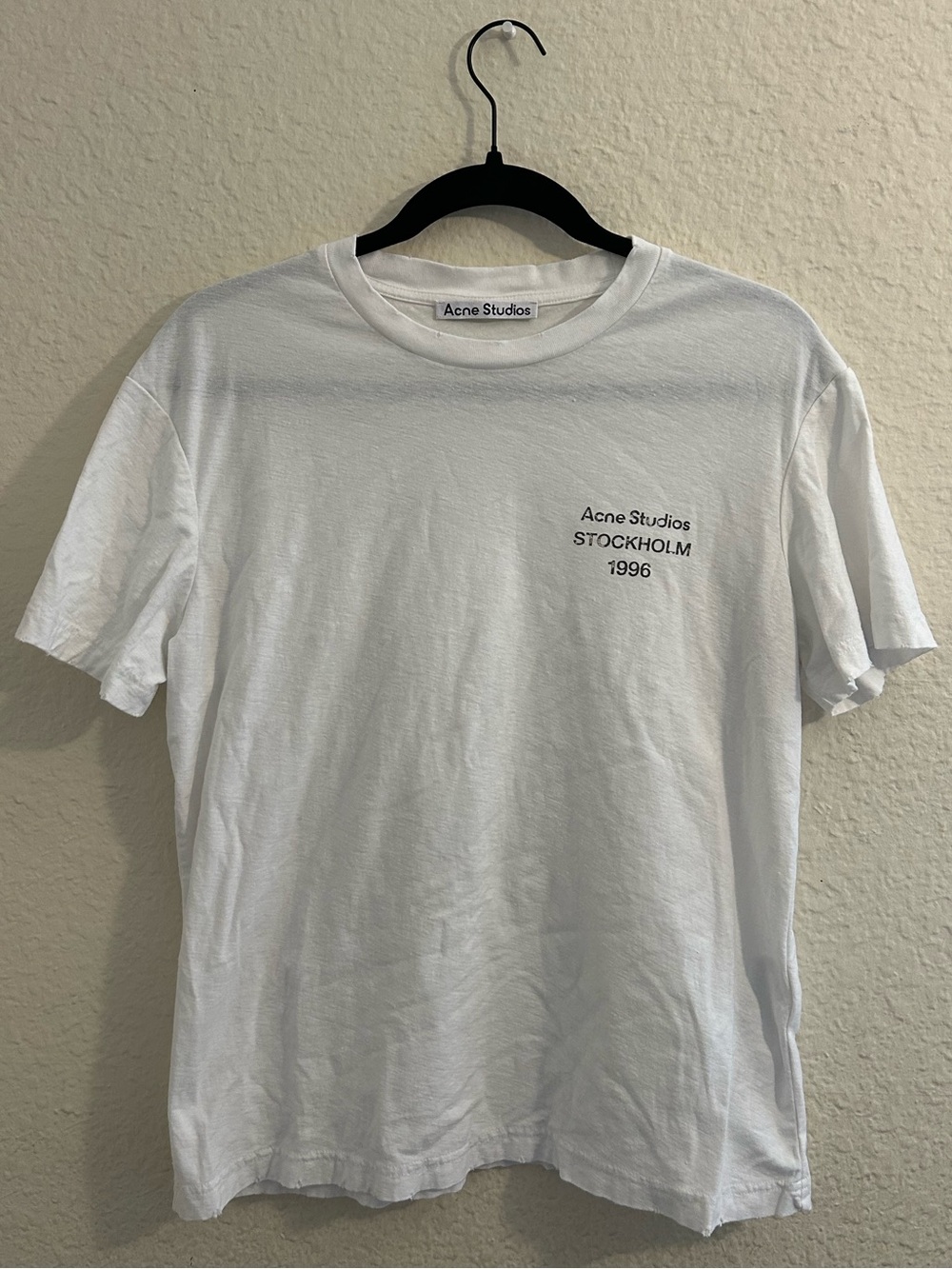 Acne Studios White Stockholm Logo Tee